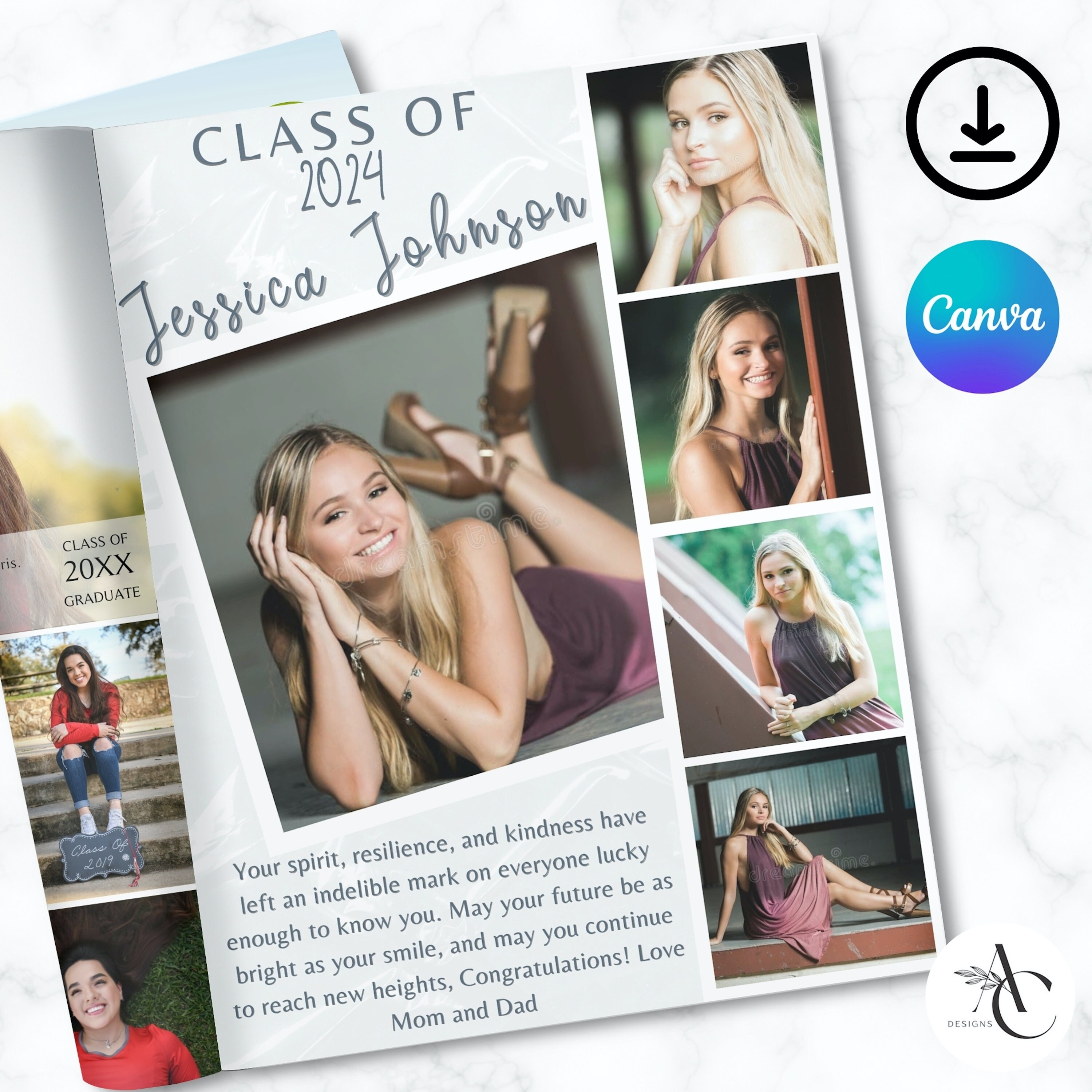 Yearbook Ad Canva Template Full Page Yearbook Ad Template Yearbook