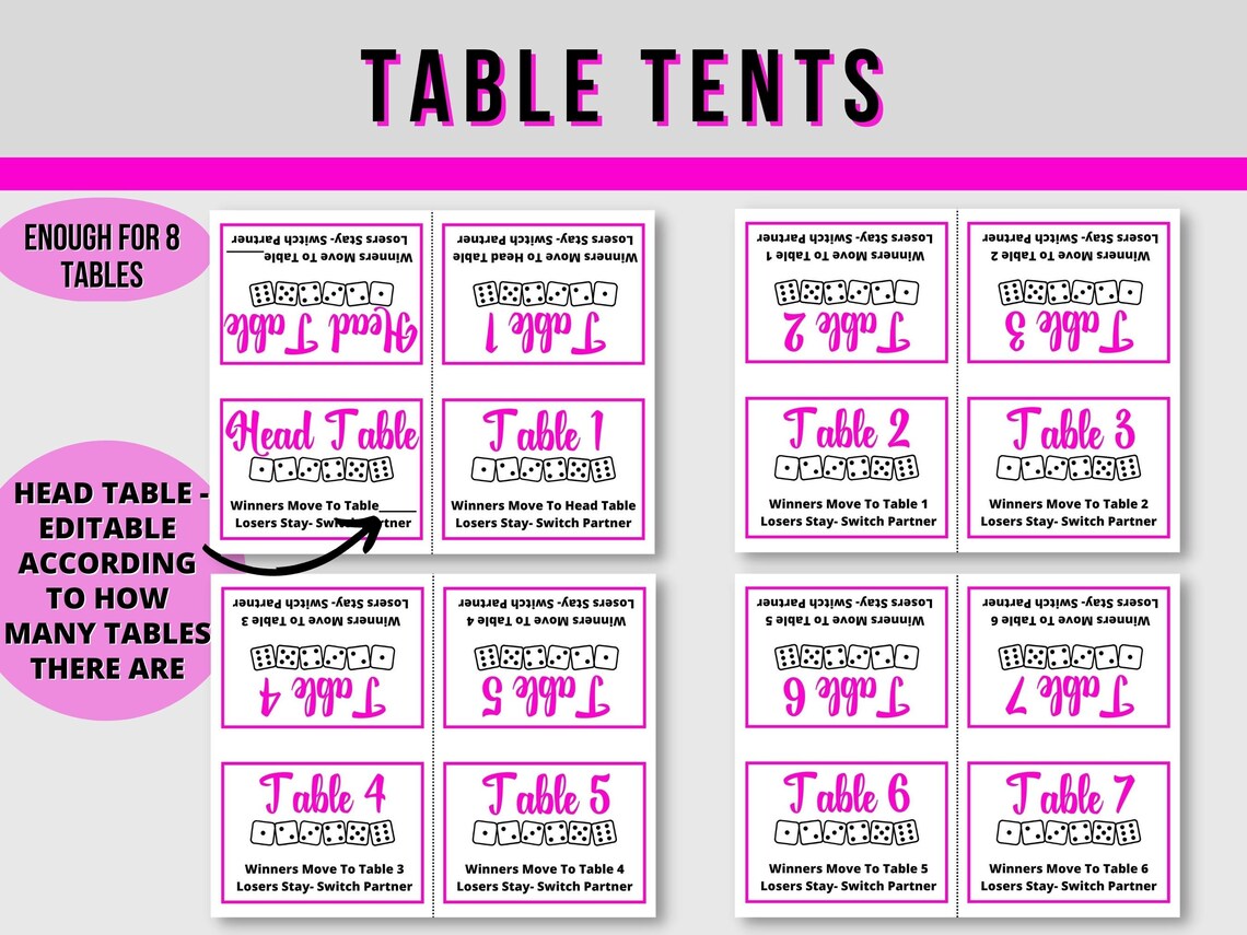 Bunco Score Sheet Bunco Tally Sheet Bunco Printables Bunco - Etsy