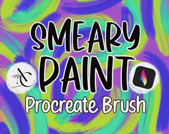 Smeary Procreate Brush: Wet Texture, Painterly Digital Art (Digital Download)