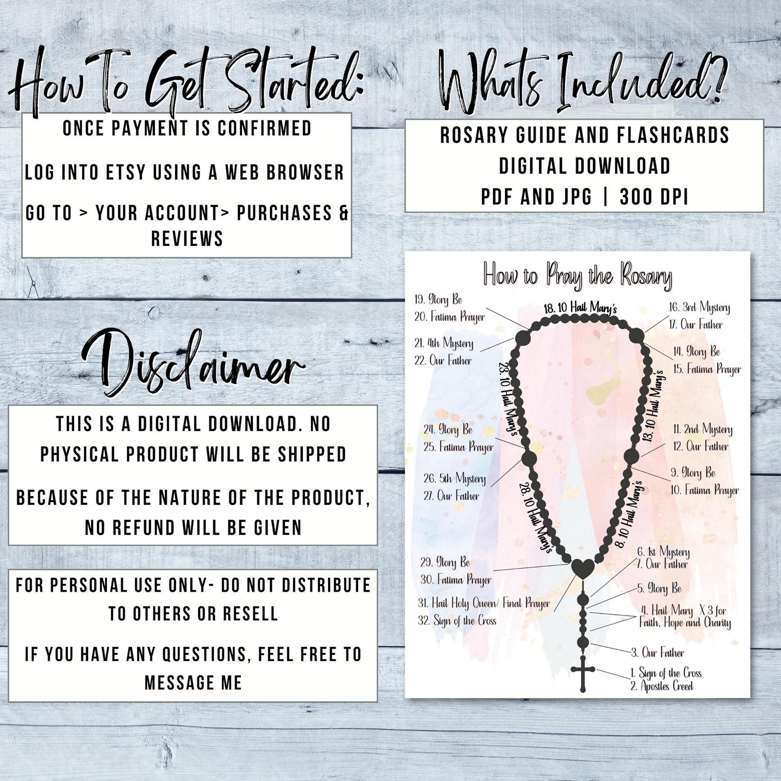 How to Pray the Rosary Printable - Il 1588xN.5503726654 Mjeg 