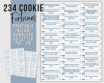 Printable Fortunes for DIY Fortune Cookie, Custom party favors Chinese Fortune,  Funny Fortunes Inspirational Notes, Funny Fortunes