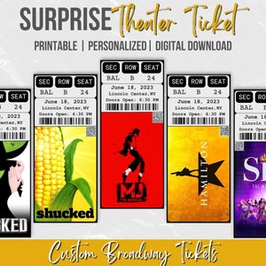 Personalisierte Theaterkarte | Event-Eintritt | Überraschungsgutschein | Musik-Karte | Rosenthal | Souvenir-Karte | Erinnerungsstücke