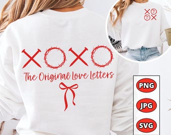 Christian Valentine XOXO, Love Letters Design (svg, png, jpg)