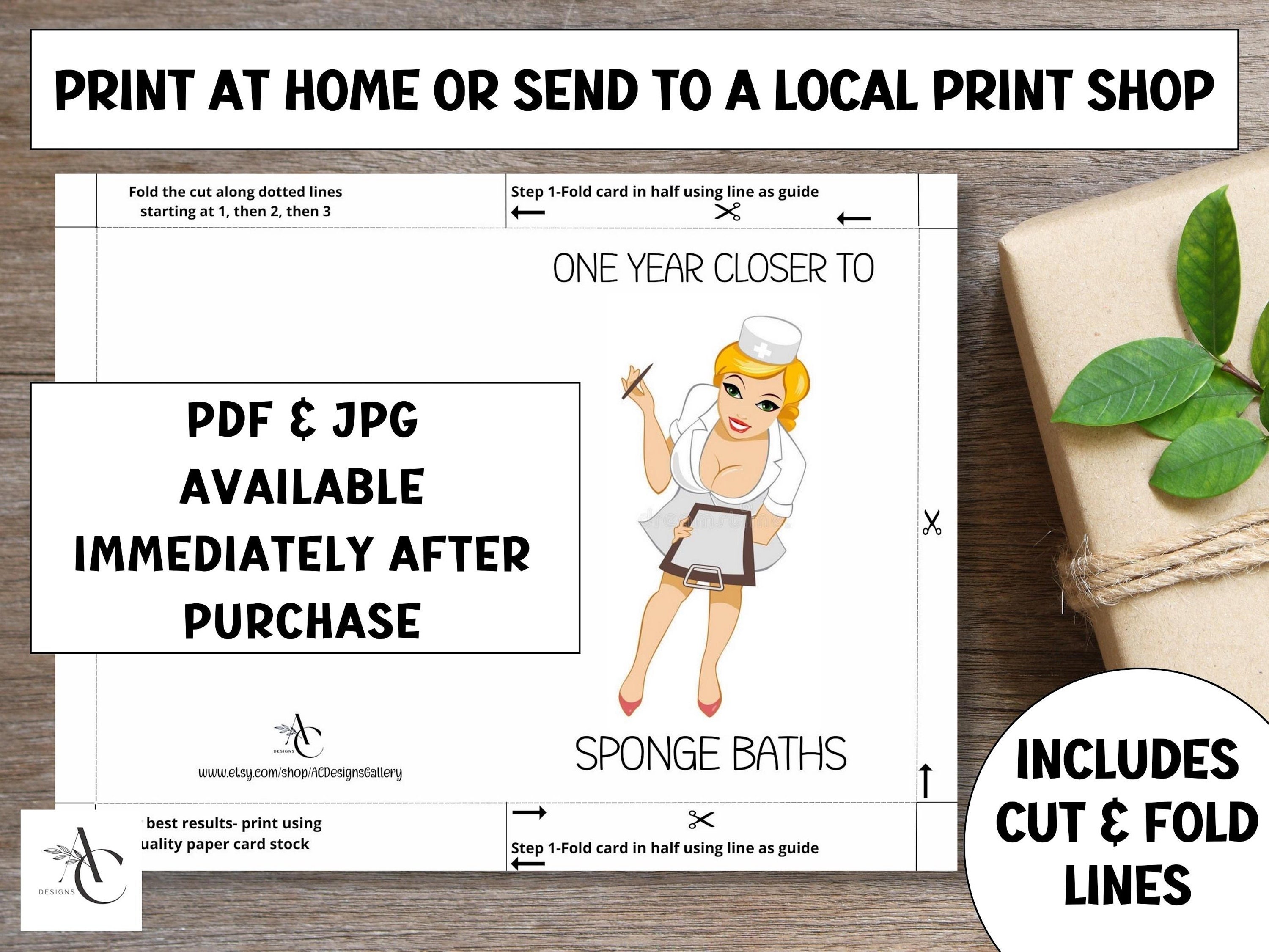 Printable Birthday Card, Funny Printable Card With Printable Envelope ...