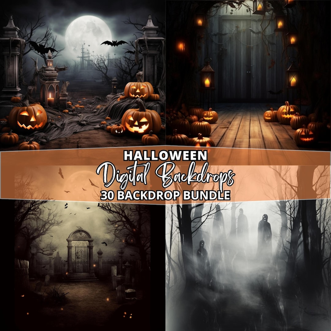 Halloween Digital Backdrops & Backgrounds, Overlays Fine Art