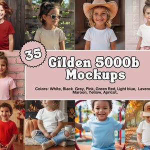 35 Kids TShirt Mockups Gildan 5000b Shirt Mockup Youth Shirt Mockup Tshirt Mockup  JPG Digital Download