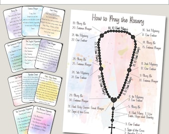 Comment prier le chapelet : cartes de prière catholiques (téléchargement PDF)