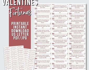 Valentine's Fortune Cookie Fortunes: 120 Printable Messages (PDF)