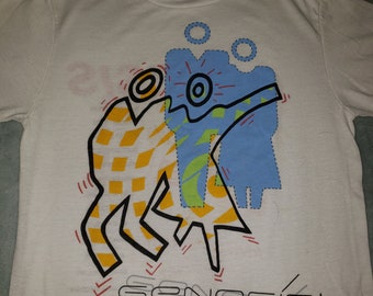 Vintage Genesis 1987 Tour Concert T Shirt Invisible Touch