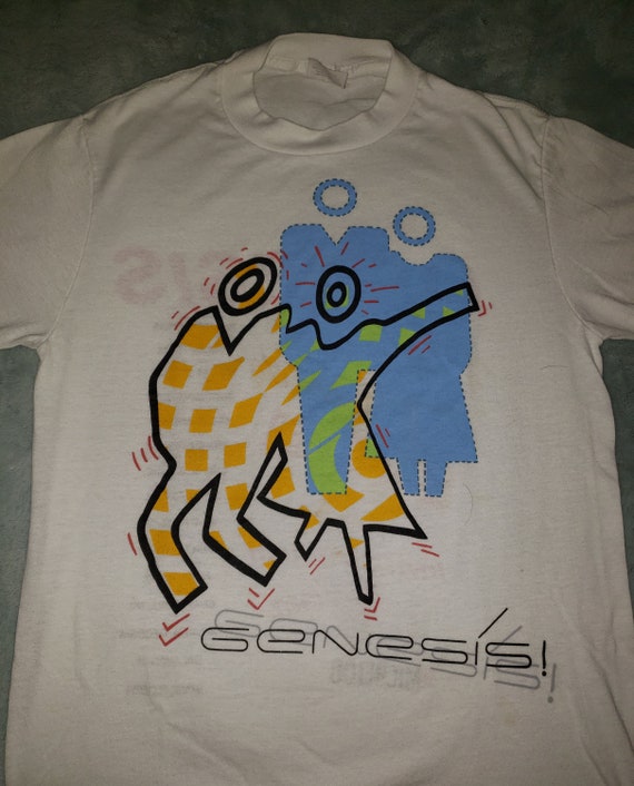 Vintage Genesis 1987 Tour Concert T Shirt Invisible Touch