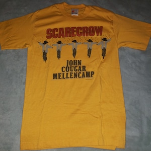 Vintage John Cougar Mellencamp Concert T Shirt 1985 Scarecrow Tour Size Medium