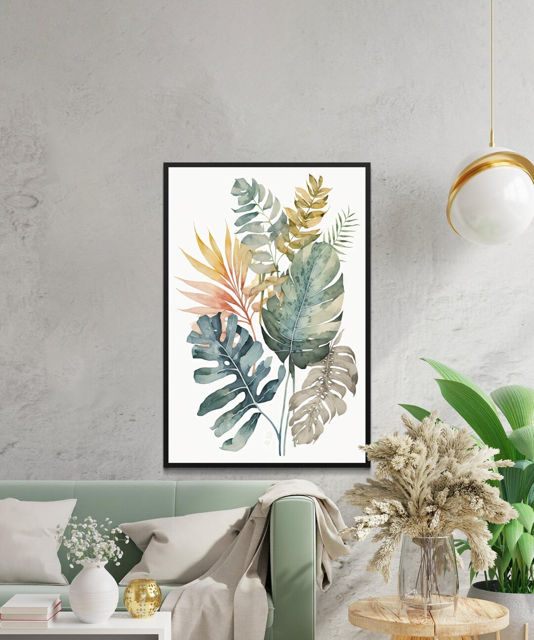 Large Botanical Wall Art Printable Home Decor Botanical Wall Art for
