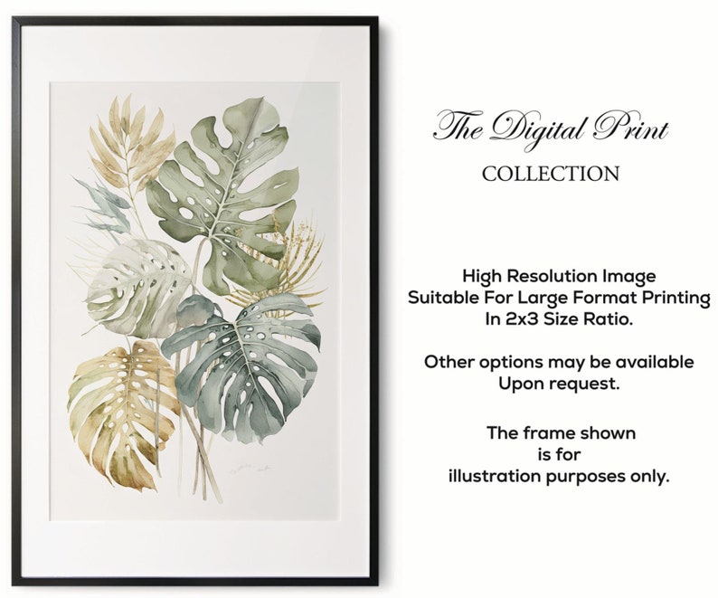 Large Botanical Wall Art Printable Home Decor Botanical Wall Art for