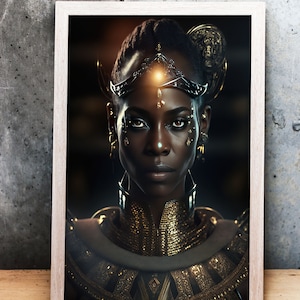 African Warrior, Female Warrior, Strong Melanin Princess - Downloadable Art Print
