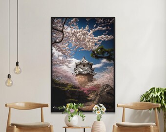 PRINTABLE Landscape Art Japanese Cherry Blossom Scenic - Etsy