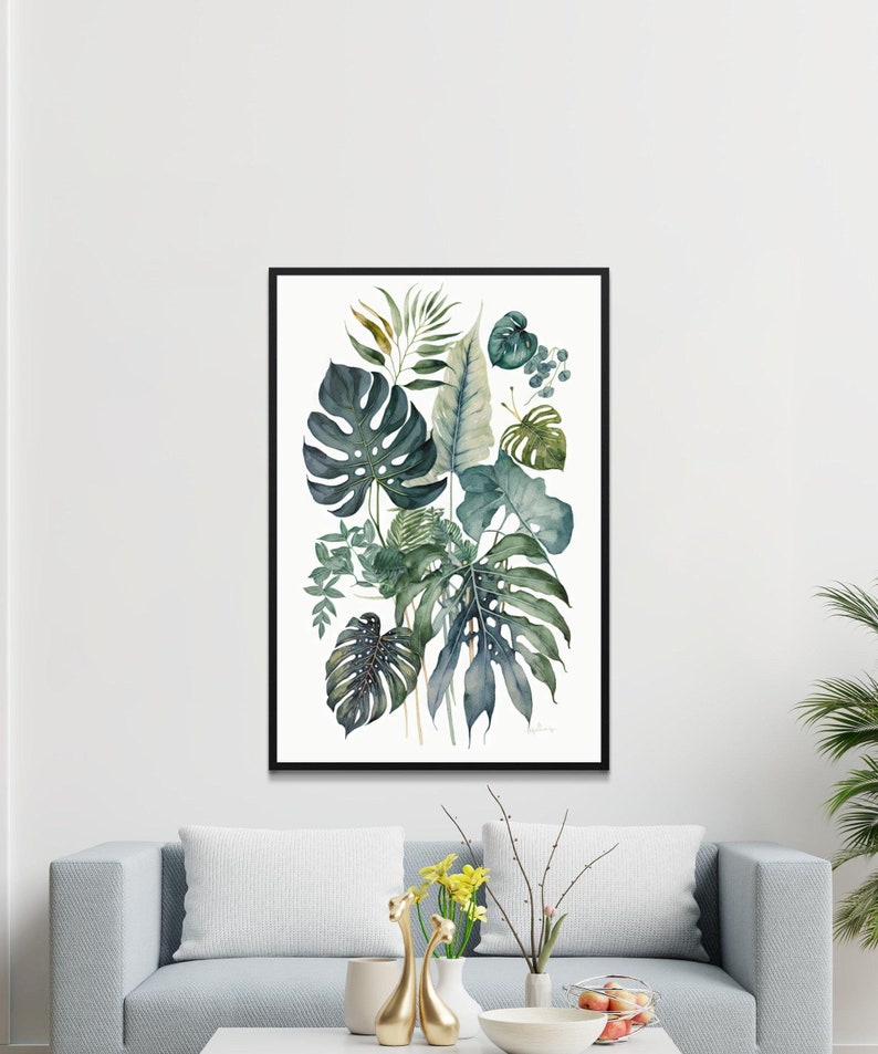 Large Botanical Wall Art Printable Home Decor Botanical Wall Art for