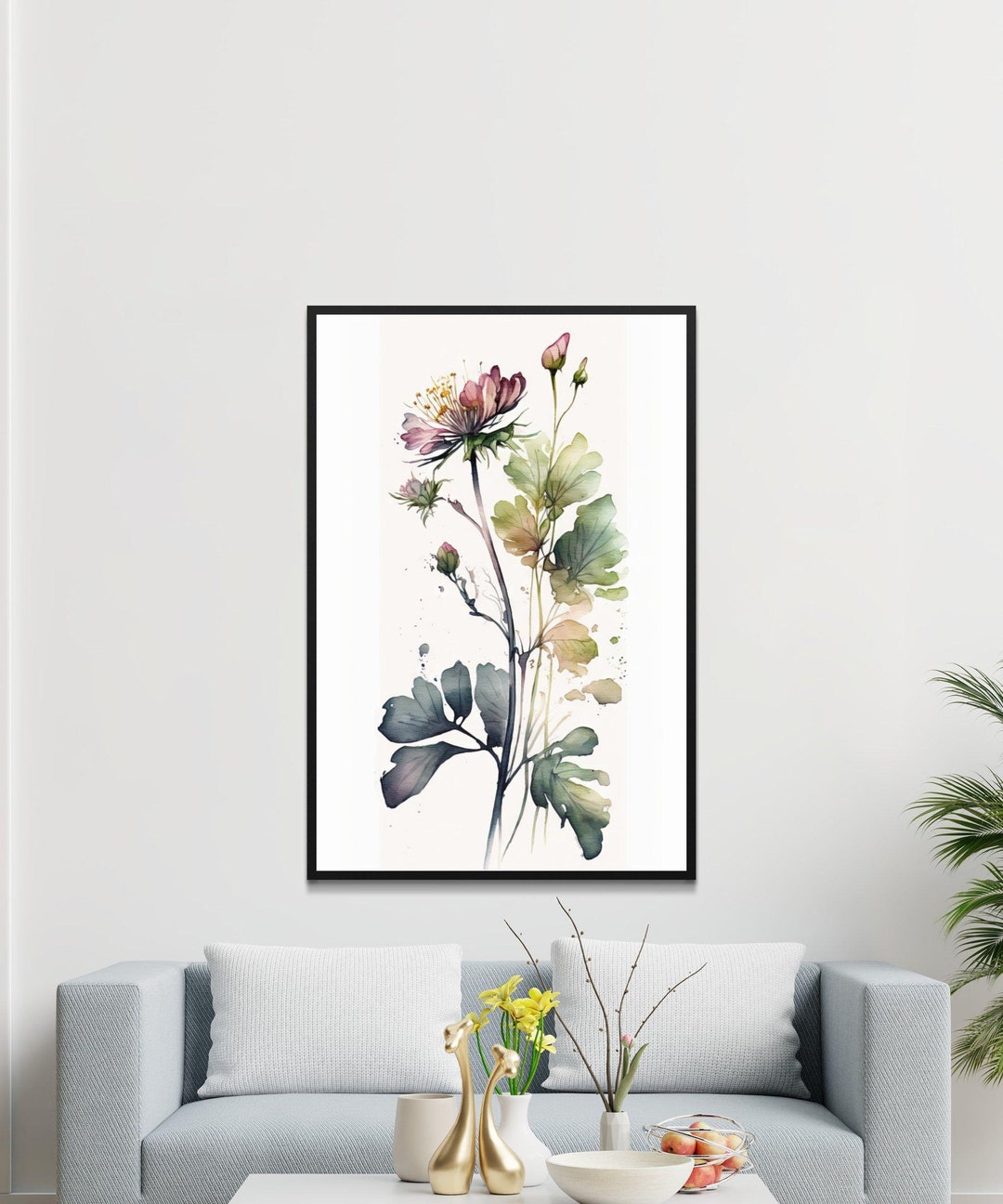 Large Botanical Wall Art Printable Home Decor Botanical Etsy