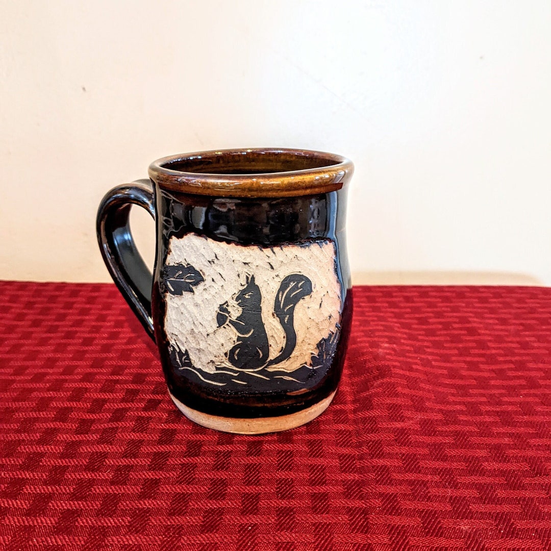 Tasse à café décureuil, tasse décureuil, tasse danimal, tasse peinte à