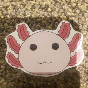 Sticker mat Axolotl 3 pouces cadeau stationnaire animal mignon