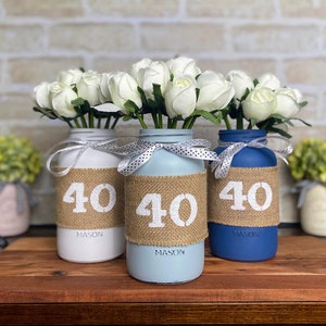 40th Birthday Centrepiece, Birthday Table Decorations, 40th Birthday Gift, Table Centrepiece, Artificial Flowers Australia, Personalised