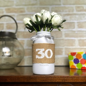30th Birthday Centrepiece, Birthday Table Decorations, 30th Birthday Gift, Birthday Table Centrepiece, 30th Birthday Flowers personalised