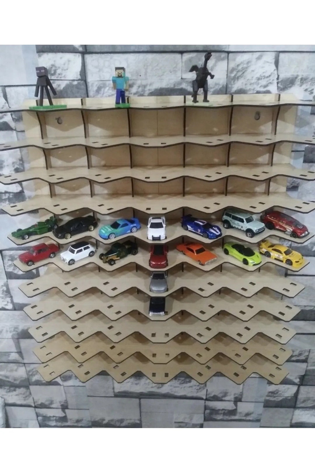 Toy Car Storage for 77 Cars Matchbox Car Storage 164 Car Shelf Wall Mounted Car Matchbox Car