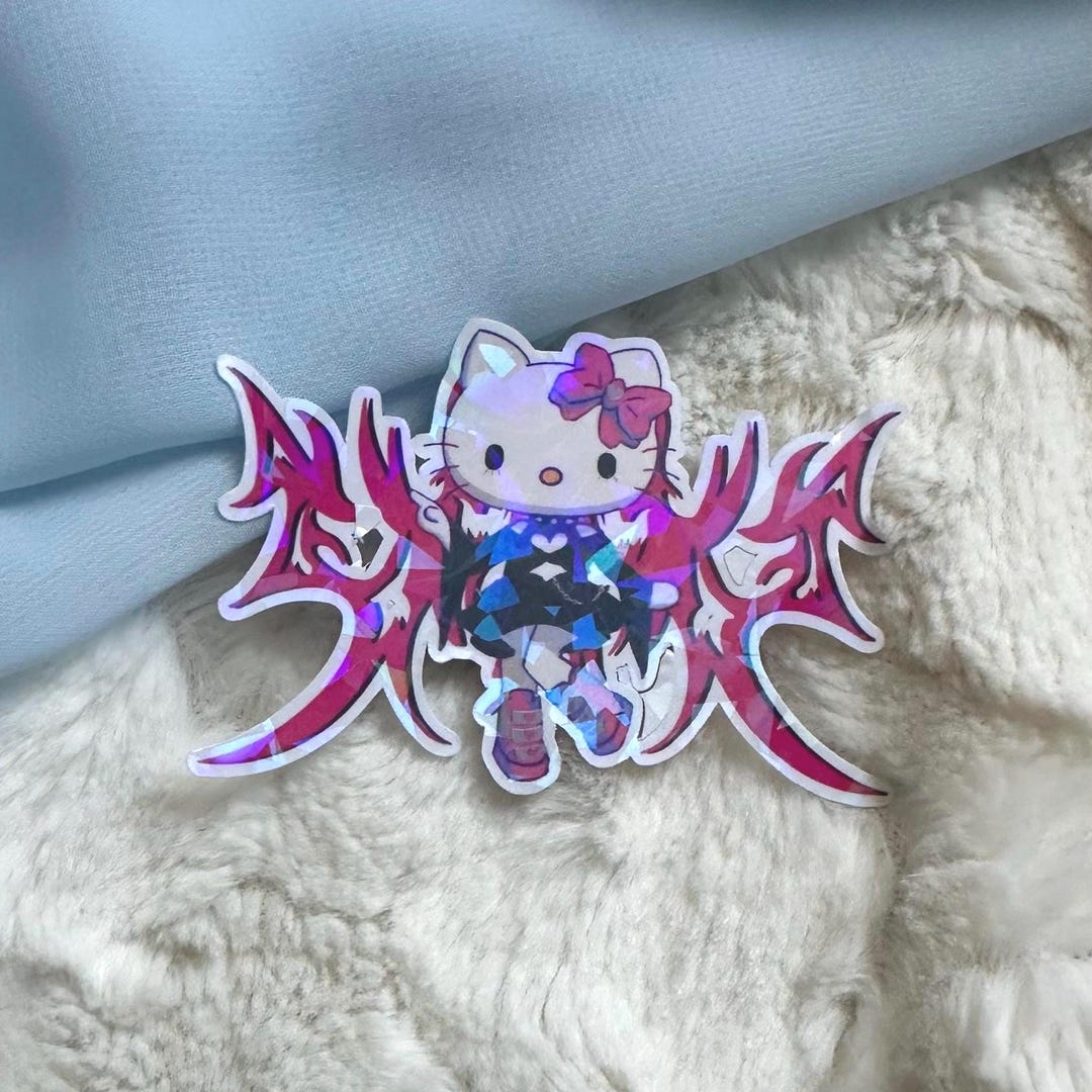 Hello Kitty Sticker - Etsy