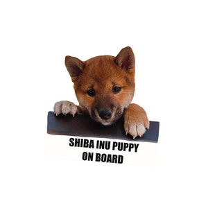 Shiba Inu Puppy On Board Cute  Bumper Sticker