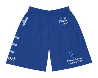 Henri Lamb Collection (Sommer/Frühling/Herbst) weiß, blau und weiß Active Wear Shorts (AOP).