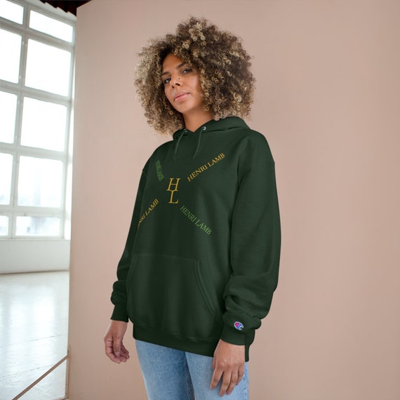 Henri Lamb Collection spring fall winter Unisex designer Hoodie Hooded Long Sleeve Sweatshirt Presented by Champion. gifts for him and her