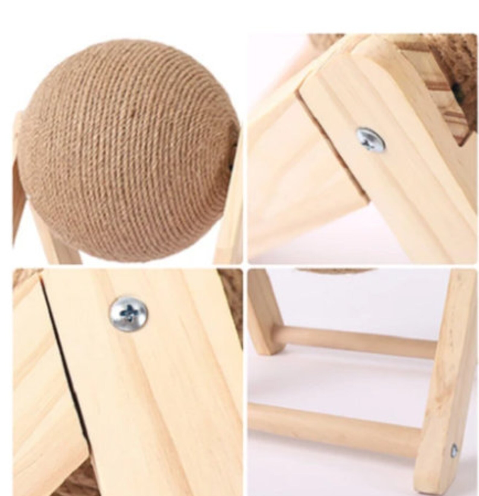 Scratching Ball Toy for Cat With Sisal Rope Cat Scratcher Interactive ...