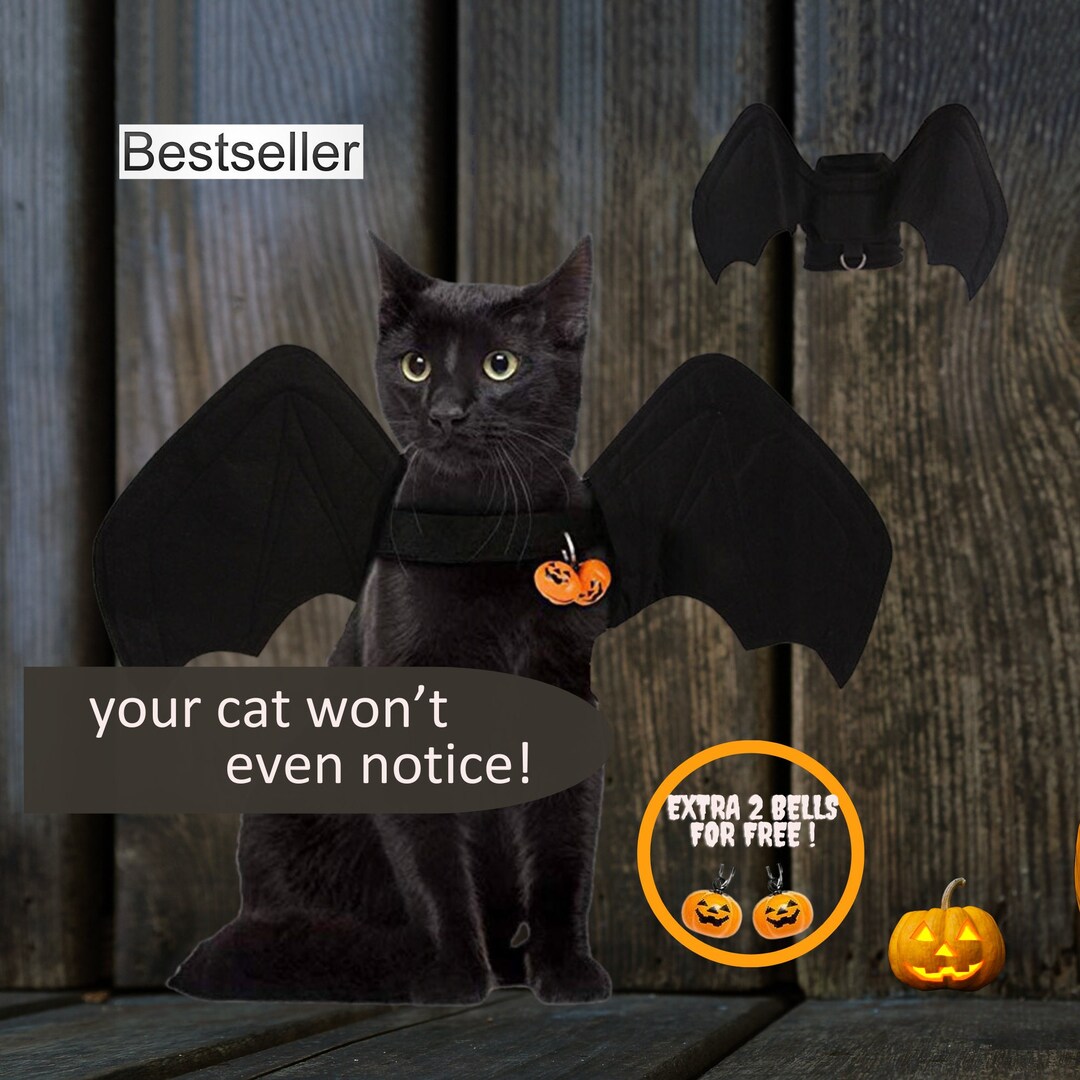 Cat Bat Wings for Halloween Costume for Cat Dress up Cat Etsy UK