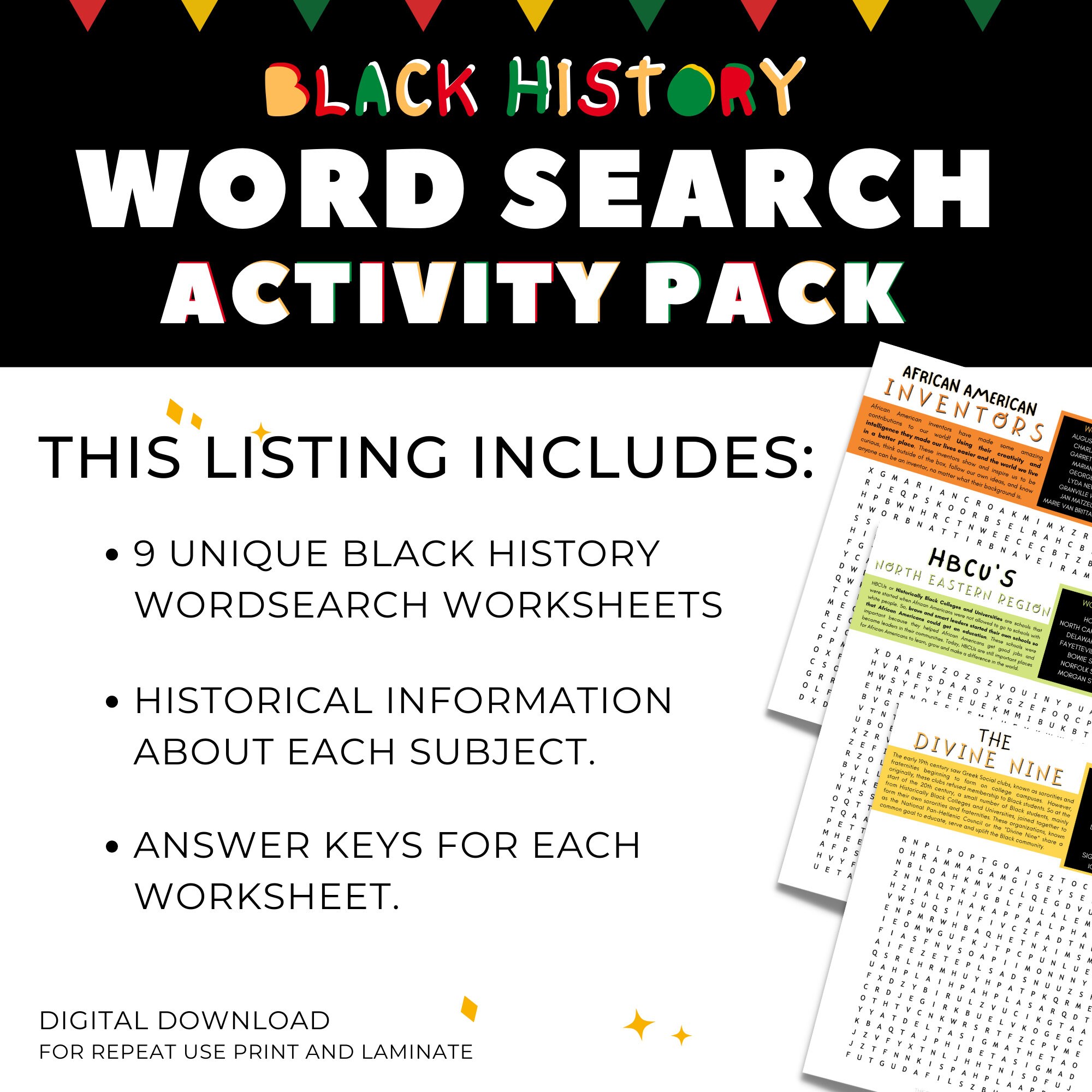 Black History Activity Bundle | Black History Month Activities | Fun ...