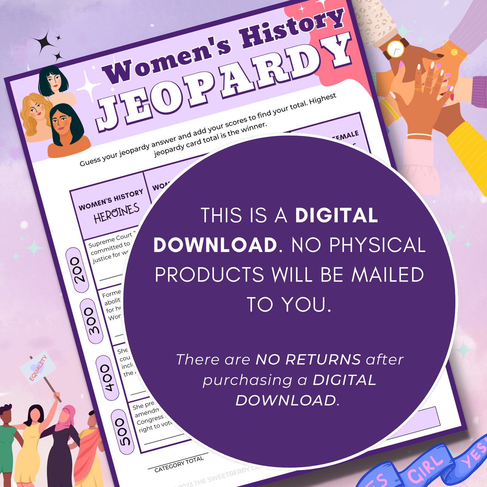 International Women's Day Jeopardy Game Women's Day Activity Women's