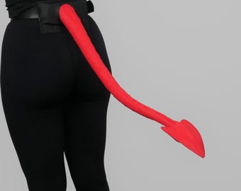 Customizable Hypermotion Silicone Devil Tail,  24" – Handmade Cosplay & Fursuit Accessory