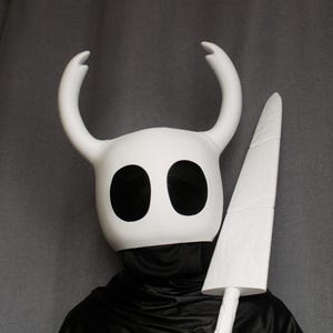 Little Ghost, Knight Cosplay, Mask and nail combo, Halloween Mask