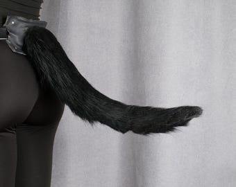 HyperMotion 22" Wagging Fursuit Tail with Faux Fur – Silicone Furry Cosplay Tail