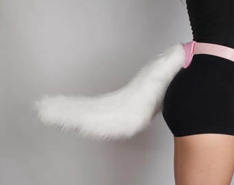 Hypermotion Tail with Faux Fur – Flexible Premium Customizable Comfortable Fursuit & Cosplay Tail, 60 cm / 24"
