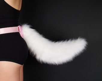 Hypermotion Tail with Faux Fur – Flexible Premium Customizable Comfortable Fursuit & Cosplay Tail, 60 cm / 24"