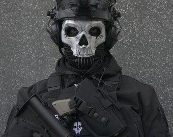 Full Mask Of Ghost - Masque fantôme d'opérateur codMW2 airsoft ou cosplay V2