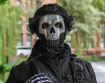 « Full Mask Of Ghost - Masque fantôme d'opérateur codMW2 airsoft ou cosplay » par ghostshopog