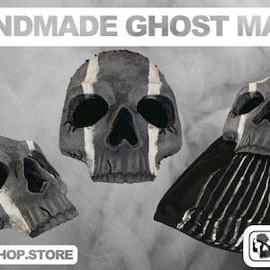 Full Mask Of Ghost Operator ghost mask codMW2 airsoft or cosplay V1 image 4