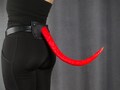 HyperMotion silicone tail 20" with a faux leather belt holster, Dragon pattern, wagging SuperMotion tail