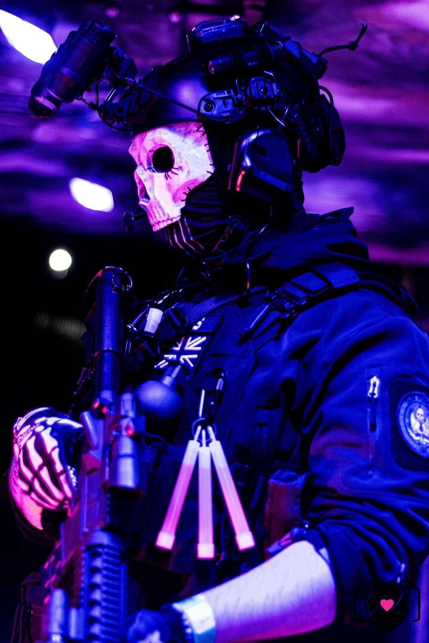 Passamontagna/Bandana Teschio - Ispirato A Call Of Duty Ghost, Taglia Unica, Nero