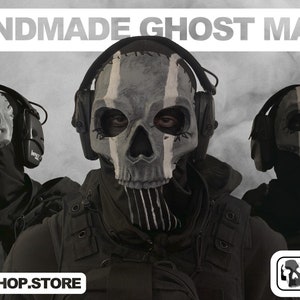 Full Mask Of Ghost Operator ghost mask codMW2 airsoft or cosplay V1 image 3