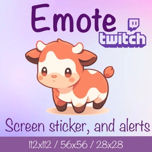 Cute Cow Emote for Twitch