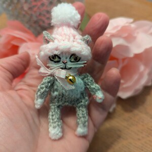 Niedliches gestricktes Katzenmuster mit Bildern - Sofortiger digitaler Download (in den Dateiformaten MS Word und PDF) Bild 3