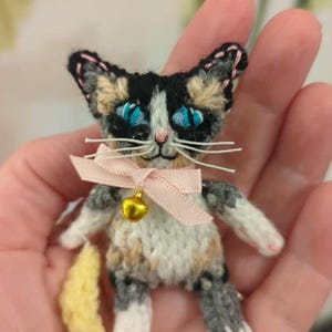 Niedliches gestricktes Katzenmuster mit Bildern - Sofortiger digitaler Download (in den Dateiformaten MS Word und PDF) Bild 4