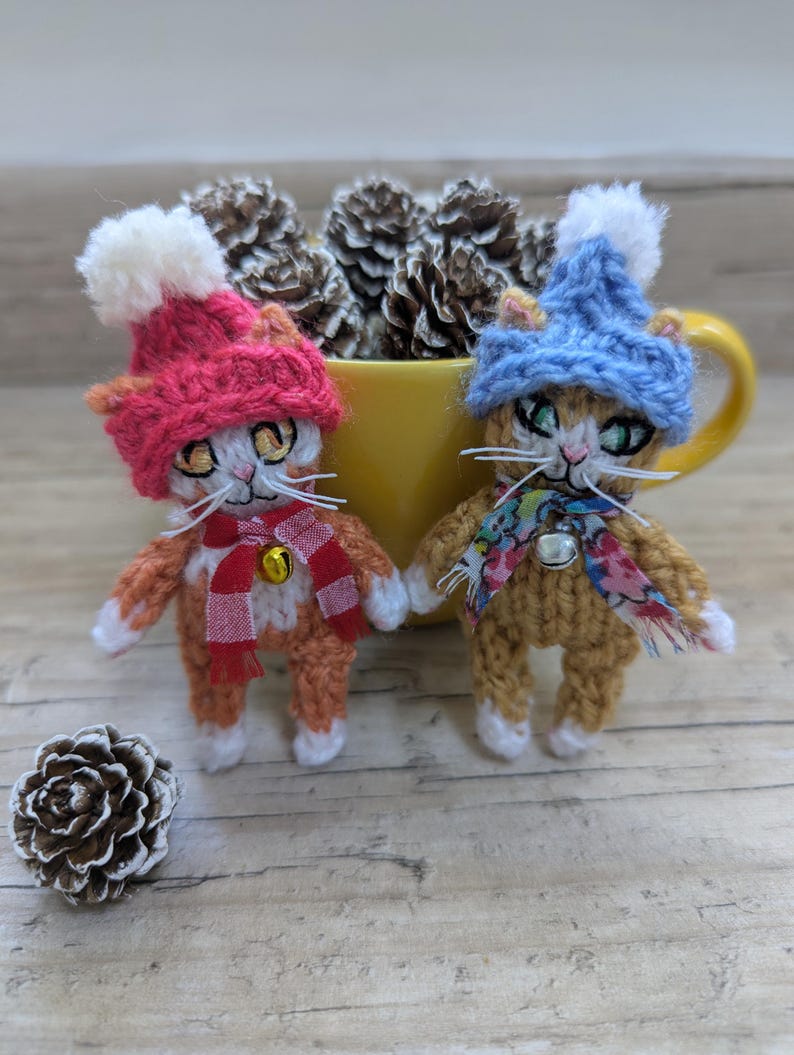 Niedliches gestricktes Katzenmuster mit Bildern - Sofortiger digitaler Download (in den Dateiformaten MS Word und PDF) Bild 12