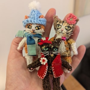 Niedliches gestricktes Katzenmuster mit Bildern - Sofortiger digitaler Download (in den Dateiformaten MS Word und PDF) Bild 6